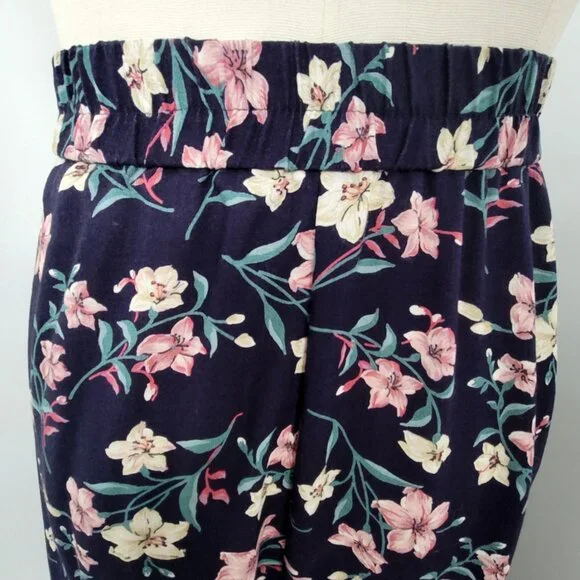 Vintage 90s FSTOP 2 Piece Navy Floral Maxi Button Front Skirt & Matching Vest - Picture 11 of 14